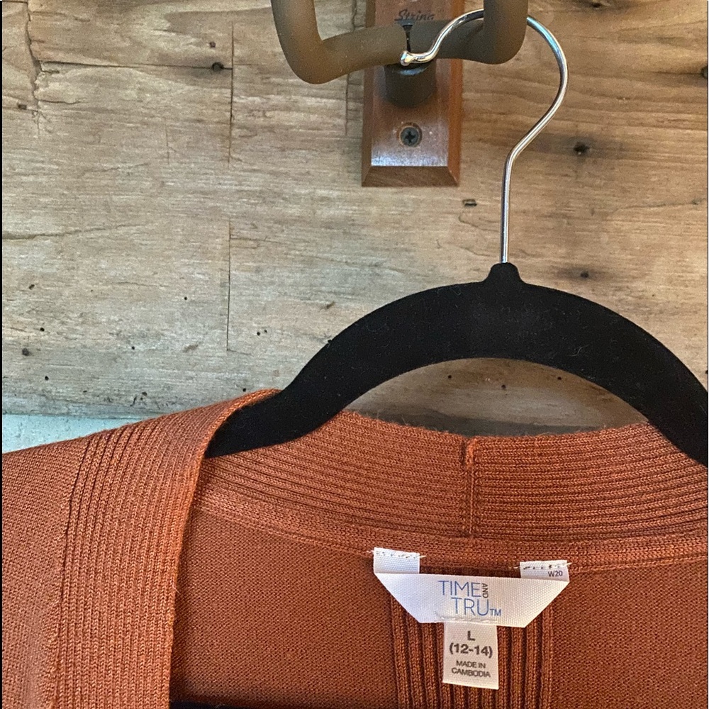 Rust Orange Cardigan